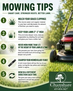 As temperatures begin to trend downward, your lawn will likely start growing more actively again.
A few simple mowing habits can make a big difference in the health, appearance, and resilience of your lawn as cooler days take over. #chansharesod #chansharefarms #learnyourlawn #waterwisesod #mowingthelawn