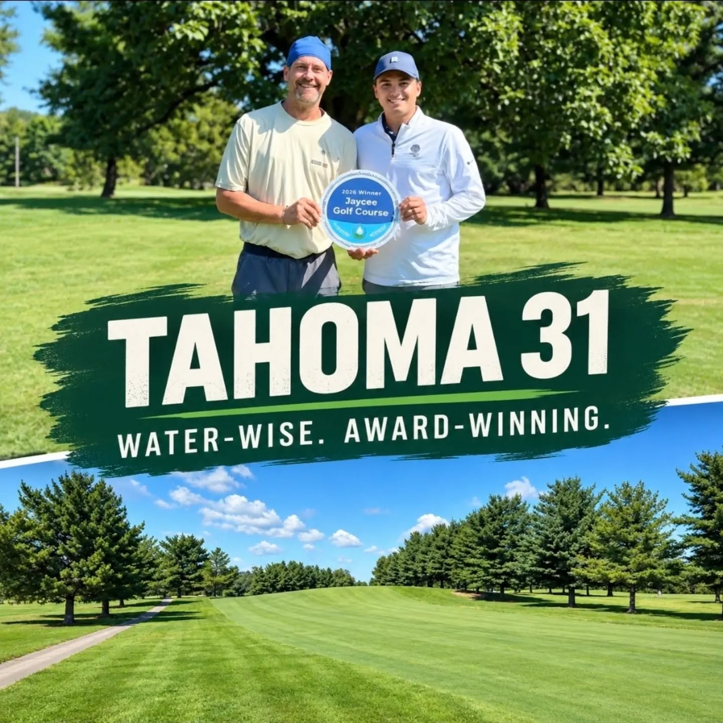 THIS is why Tahoma 31 matters. 💧
Jaycee Golf Course in Ohio just received the 2026 Water Conservation Excellence Award after converting fairways and tee boxes to Tahoma 31 Bermudagrass—helping conserve water while maintaining high-quality turf.
And now, for the first time ever, Tahoma 31 is being grown and harvested right here in Utah.
For Chanshare Farms, this is more than a new crop. It’s a glimpse of a more water-wise future for Utah.
The future of Utah turf is growing. 
#chansharesod #chansharefarms #Tahoma31 #waterwisesod #greenspacematters